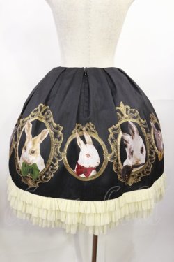 画像3: Juliette et Justine / Jupe de le Cardre du Chat 2 うさぎ柄/黒 H-25-07-27-1018-CL-SK-NS-ZH