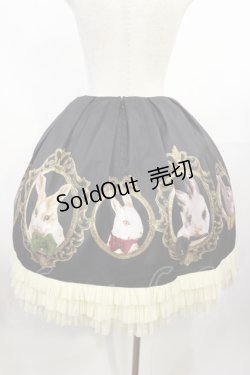 画像3: Juliette et Justine / Jupe de le Cardre du Chat 2 うさぎ柄/黒 H-25-07-27-1018-CL-SK-NS-ZH