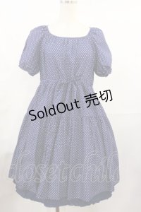 PINK HOUSE / ドットワンピース Free ブルー H-25-07-27-1020-LO-OP-NS-ZH