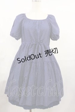 画像1: PINK HOUSE / ドットワンピース Free ブルー H-25-07-27-1020-LO-OP-NS-ZH