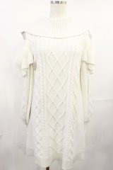 evelyn / ファーショルダーニットワンピース Free オフ H-25-07-27-1026-LO-OP-NS-ZT014