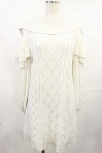 evelyn / ファーショルダーニットワンピース Free オフ H-25-07-27-1026-LO-OP-NS-ZT014