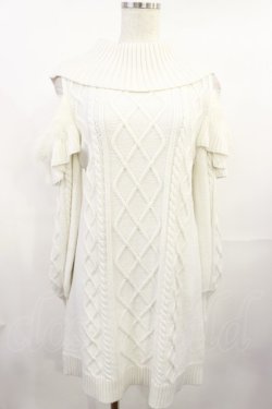画像1: evelyn / ファーショルダーニットワンピース Free オフ H-25-07-27-1026-LO-OP-NS-ZH