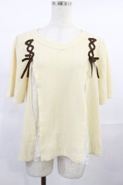 画像1: axes femme / レースアッププルオーバー M 生成り H-25-07-27-1028-AX-TO-NS-ZH