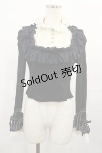 Victorian maiden / レーススタンドカラー付カットソー Free ブラック H-25-07-27-1031-CL-TO-NS-ZH