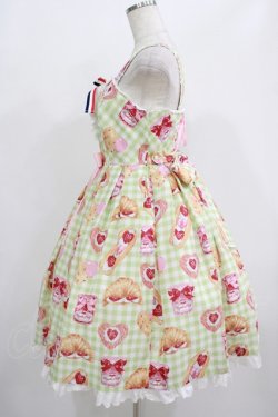 画像2: Angelic Pretty / いちごBread Bakeryジャンパースカート Free ミント H-25-07-27-001-AP-OP-NS-ZH
