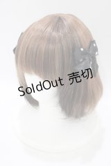 Ank Rouge / ハートチャームキラキラリボンバレッタ  ブラック H-25-07-27-074-CA-AC-NS-ZH