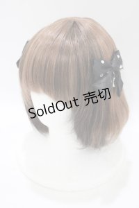Ank Rouge / ハートチャームキラキラリボンバレッタ  ブラック H-25-07-27-074-CA-AC-NS-ZH