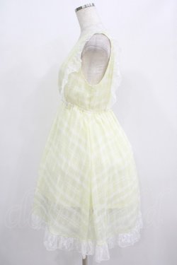 画像2: E hyphen world gallery / シアーチェックワンピース Free イエロー H-25-07-27-009-LO-OP-NS-ZH