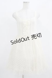 axes femme / ニット×チュールワンピース M 生成り H-25-07-27-011-AX-OP-NS-ZH
