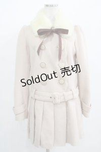 Ank Rouge / ファーカラーコート M ピンク H-25-07-27-019-CA-CO-NS-ZH