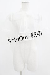 Ank Rouge / リボンショートブラウス M オフ H-25-07-27-022-CA-BL-NS-ZH