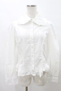 PEACE NOW / フリルブラウス M 白 H-25-07-28-031-PU-BL-KB-ZH