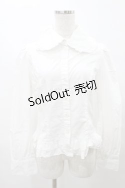 画像1: PEACE NOW / フリルブラウス M 白 H-25-07-28-031-PU-BL-KB-ZH