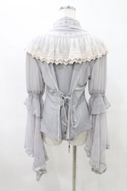 画像2: Ozz oneste / Rosy crown姫袖ブラウス  グレー H-25-07-28-033-OO-BL-KB-ZH