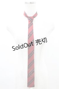 PEACE NOW / トランプジャガードネクタイ  赤×黒 H-25-07-28-005-PU-ZA-KB-ZH