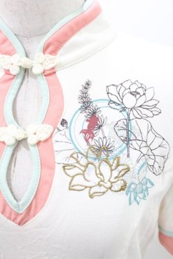 画像4: Ozz oneste / 刺繍チャイナカットソー  白 H-25-07-28-034-OO-TO-KB-ZH