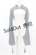 Ozz oneste / 着物袖和柄ショートジャケット  ターコイズ H-25-07-28-035-OO-JA-KB-ZH
