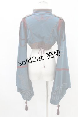 画像2: Ozz oneste / 着物袖和柄ショートジャケット  ターコイズ H-25-07-28-035-OO-JA-KB-ZH