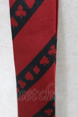 画像2: PEACE NOW / トランプジャガードネクタイ  赤×黒 H-25-07-28-005-PU-ZA-KB-ZH