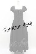 BPN / ジャガードレースアップロングワンピース  黒 H-25-07-28-010-GO-OP-KB-ZH