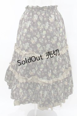 画像1: Jane Marple / FOREST DELIGHTS//ティアードスカート  ブラウン H-25-07-28-018-JM-SK-KB-ZH