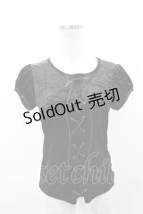 BPN / レースアップベロアトップス  ブラック H-25-07-28-025-GO-TO-KB-ZH
