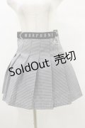 MORPH8NE / OFF SKIRT L ブラック×ホワイト H-25-07-29-006-PU-SK-KB-ZI