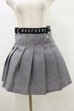 画像1: MORPH8NE / OFF SKIRT L ブラック×ホワイト H-25-07-29-006-PU-SK-KB-ZH