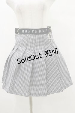 画像1: MORPH8NE / OFF SKIRT L ブラック×ホワイト H-25-07-29-006-PU-SK-KB-ZI