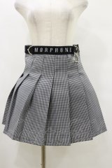 MORPH8NE / OFF SKIRT L ブラック×ホワイト H-25-07-29-007-PU-SK-KB-ZH