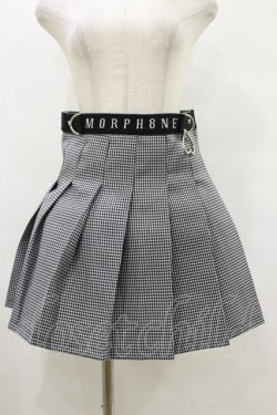 画像1: MORPH8NE / OFF SKIRT L ブラック×ホワイト H-25-07-29-007-PU-SK-KB-ZH