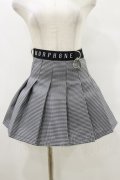 MORPH8NE / OFF SKIRT S ブラック×ホワイト H-25-07-29-008-PU-SK-KB-ZH