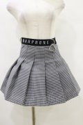 MORPH8NE / OFF SKIRT S ブラック×ホワイト H-25-07-29-009-PU-SK-KB-ZH