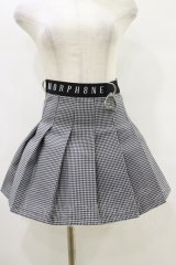 MORPH8NE / OFF SKIRT S ブラック×ホワイト H-25-07-29-009-PU-SK-KB-ZH