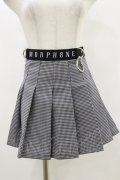 MORPH8NE / OFF SKIRT S ブラック×ホワイト H-25-07-29-010-PU-SK-KB-ZH