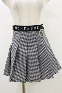 画像1: MORPH8NE / OFF SKIRT S ブラック×ホワイト H-25-07-29-010-PU-SK-KB-ZH