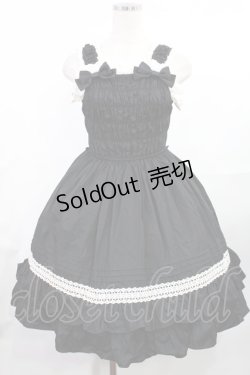 画像1: BABY,THE STARS SHINE BRIGHT / シャーリングジャンパースカート Free ブラック H-25-07-29-1001-BA-OP-NS-ZH