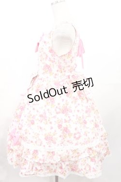 画像2: BABY,THE STARS SHINE BRIGHT / ちびねこブーケ柄リボンいっぱいジャンパースカート Free オフ白 H-25-07-29-1002-BA-OP-NS-ZH