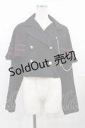 Jamie エーエヌケー / ミリタリーケープジャケット M ブラック H-25-07-29-1026-LO-JA-NS-ZH