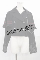 Jamie エーエヌケー / ミリタリーケープジャケット M ブラック H-25-07-29-1026-LO-JA-NS-ZH