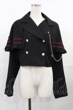 画像1: Jamie エーエヌケー / ミリタリーケープジャケット M ブラック H-25-07-29-1026-LO-JA-NS-ZH