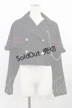 画像1: Jamie エーエヌケー / ミリタリーケープジャケット M ブラック H-25-07-29-1026-LO-JA-NS-ZH