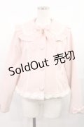 axes femme kawaii / ガーリーリボンショートコート M ピンク H-25-07-29-1027-AX-CO-NS-ZH