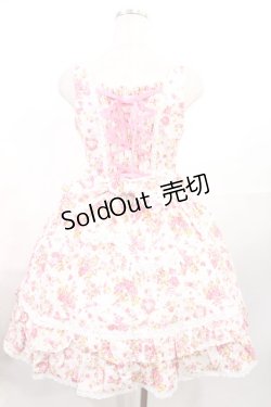 画像3: BABY,THE STARS SHINE BRIGHT / ちびねこブーケ柄リボンいっぱいジャンパースカート Free オフ白 H-25-07-29-1002-BA-OP-NS-ZH