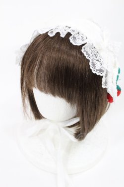 画像1: Angelic Pretty / おめかしBerry編みぐるみヘッドドレス  シロ H-25-07-29-1034-AP-AC-NS-ZH