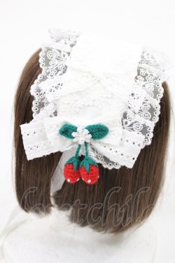 画像2: Angelic Pretty / おめかしBerry編みぐるみヘッドドレス  シロ H-25-07-29-1034-AP-AC-NS-ZH