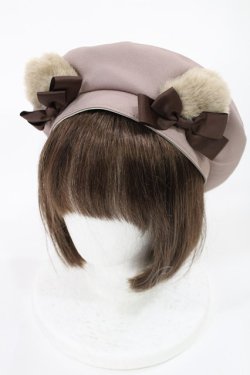 画像1: Amavel / Bears Patisserieベレー帽  ブラウン H-25-07-29-1038-CA-AC-NS-ZH
