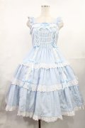 Angelic Pretty / Romanticティアードジャンパースカート Free サックス H-25-07-29-1007-AP-OP-NS-ZH