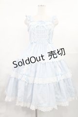 Angelic Pretty / Romanticティアードジャンパースカート Free サックス H-25-07-29-1007-AP-OP-NS-ZH